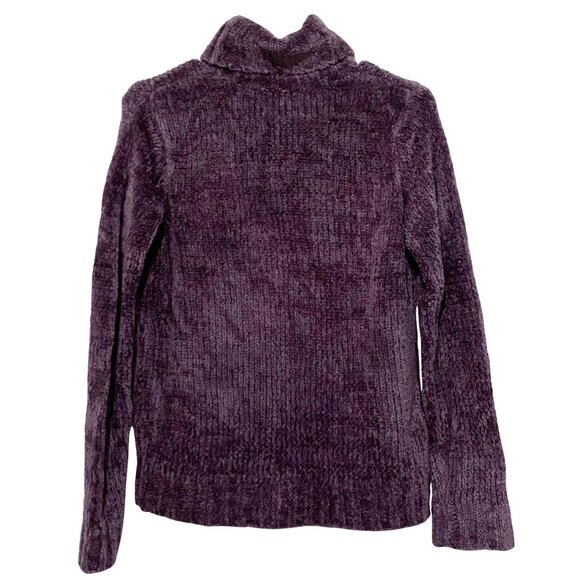 Vintage Cozy Turtleneck Sweater Womens S Purple Vibrant Academia Apres Ski Soft - Picture 3 of 5